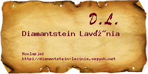 Diamantstein Lavínia névjegykártya
